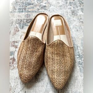 Dolce Vita raffia Grant mules - size 8.5